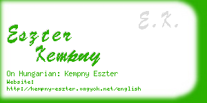 eszter kempny business card